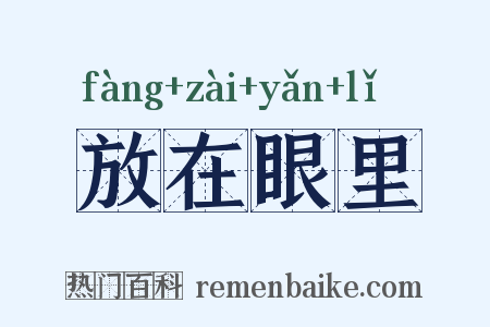 放在眼里是什么意思的图片